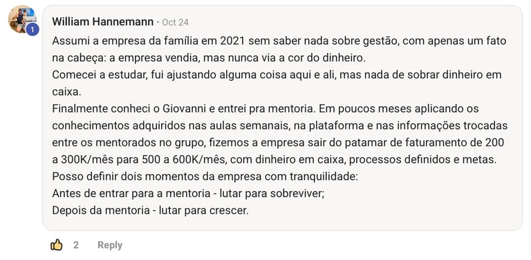 Depoimento — William Hannemann