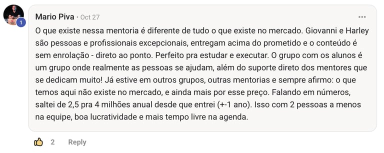 Depoimento — Mario Piva